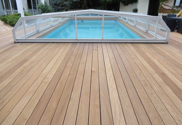 Preview: Edelholz Garapa Terrassendielen beidseitig glatt - MITTELLÄNGEN