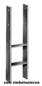 Preview: Pfostenanker verzinkt für Lärm- und Schallschutzwände