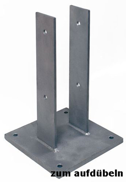 Pfostenanker verzinkt für Lärm- und Schallschutzwände